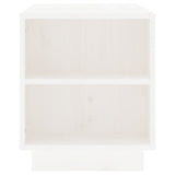 White TV cabinet 110x35x40.5 cm Solid pine wood