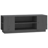 Meuble TV Gris 110x35x40,5 cm Bois de pin massif