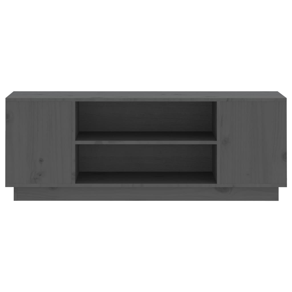 Meuble TV Gris 110x35x40,5 cm Bois de pin massif