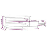 Couchtisch Honigbraun 120x50x40,5 cm Massives Kiefernholz