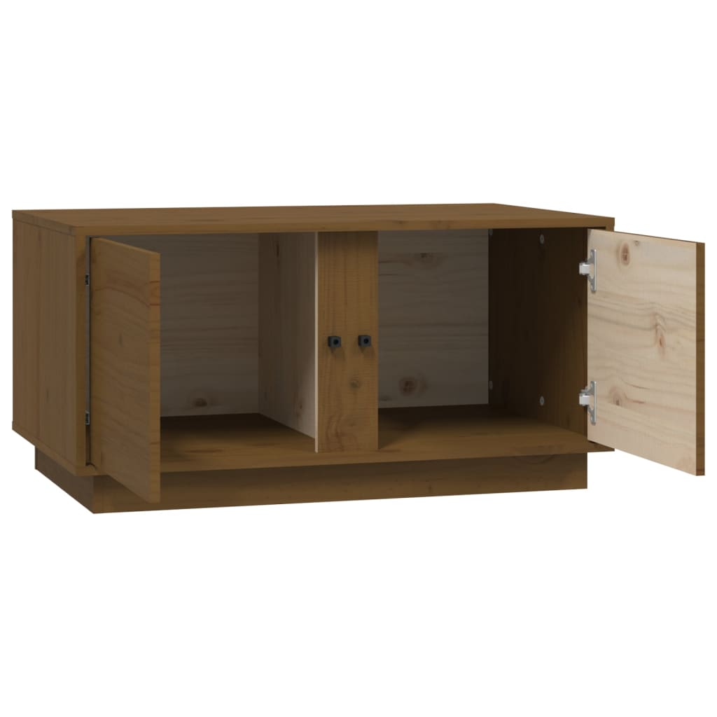 Honigbrauner Couchtisch 80x50x40 cm Massives Kiefernholz