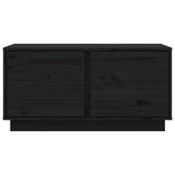 Table basse Noir 80x50x40 cm Bois massif de pin