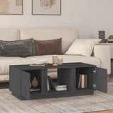 Table basse Gris 110x50x40 cm Bois massif de pin