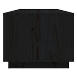 Table basse Noir 110x50x40 cm Bois massif de pin