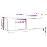 Table basse 110x50x40 cm Bois massif de pin