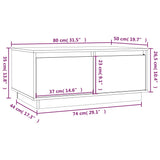 Couchtisch 80x50x35 cm Massives Kiefernholz