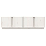 Meuble TV Blanc 140x40x40 cm Bois de pin massif