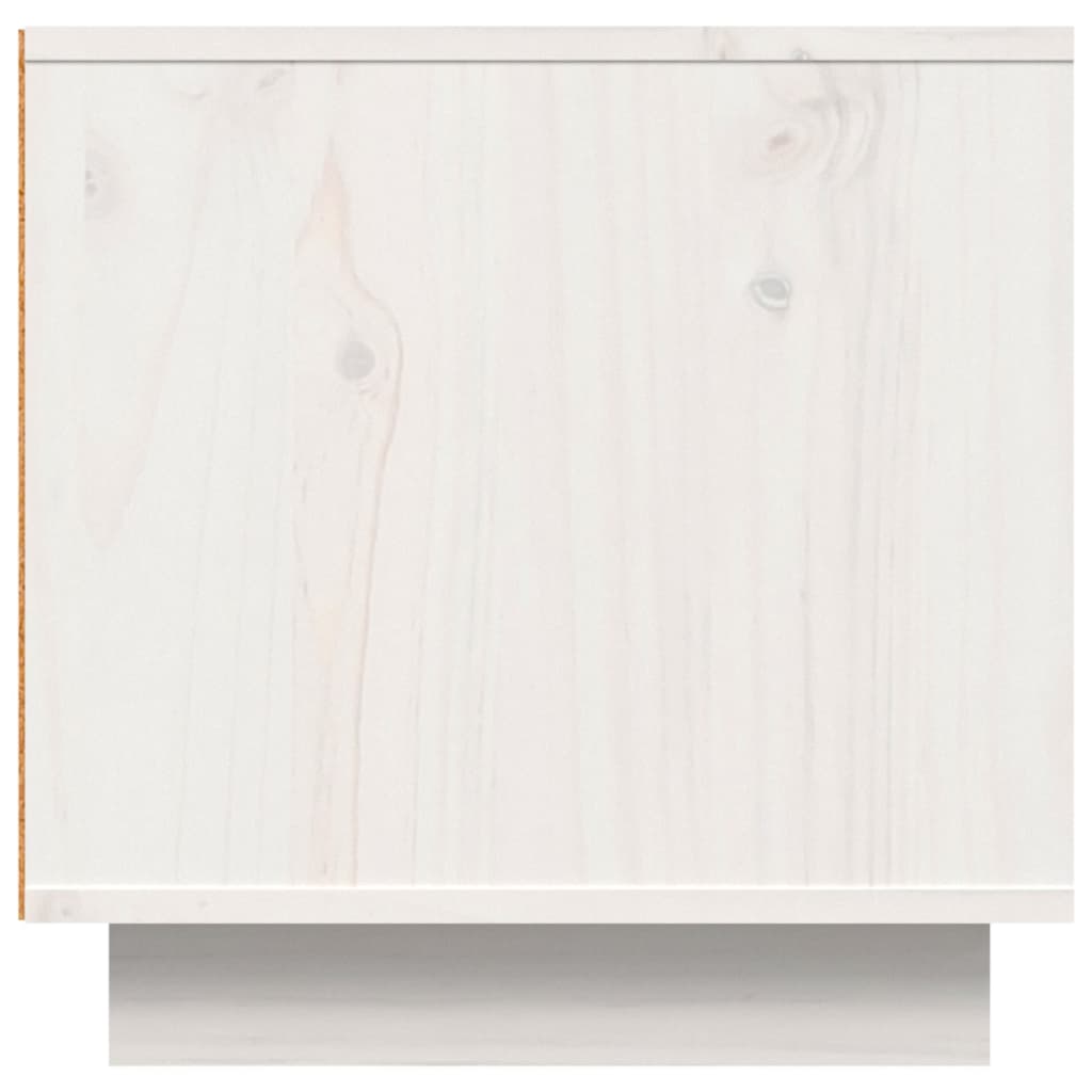 White TV cabinet 140x40x40 cm Solid pine wood