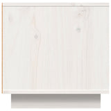 Meuble TV Blanc 140x40x40 cm Bois de pin massif