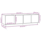 Meuble TV Blanc 140x40x40 cm Bois de pin massif