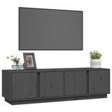 Meuble TV Gris 140x40x40 cm Bois de pin massif