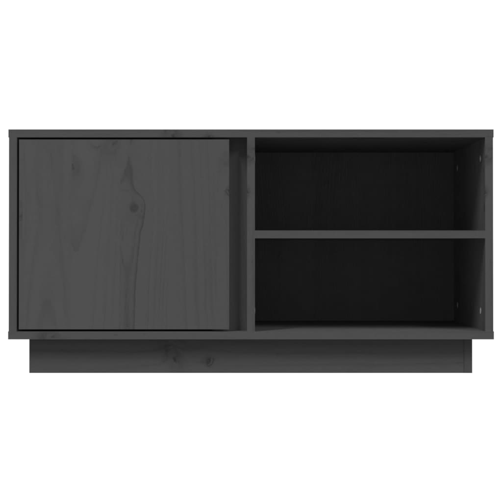 Meuble TV Gris 80x35x40,5 cm Bois de pin massif