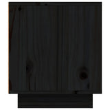 Black TV cabinet 80x35x40.5 cm Solid pine wood