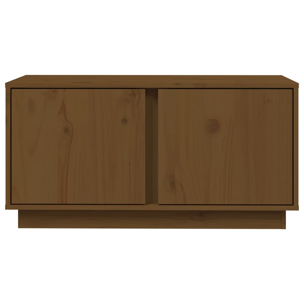 Meuble TV Marron miel 80x35x40,5 cm Bois de pin massif