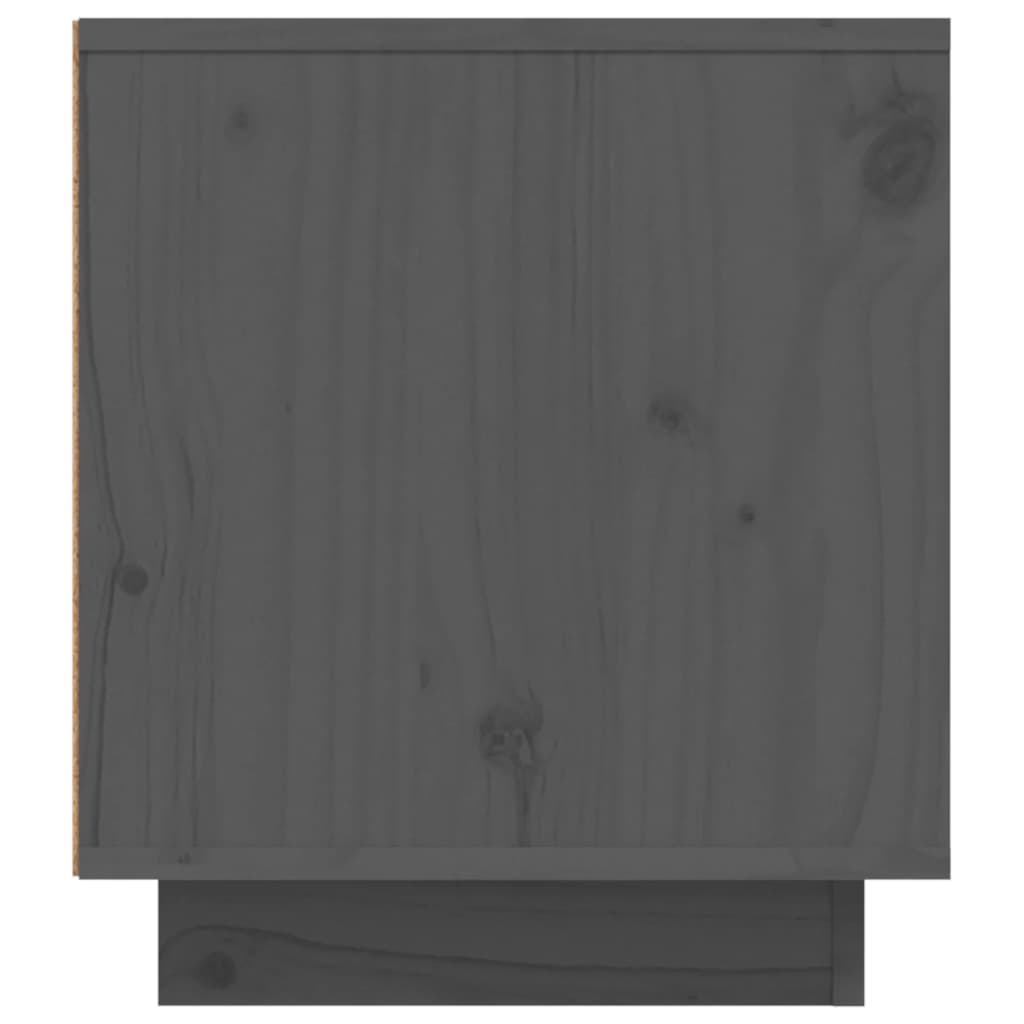 Meuble TV Gris 110x35x40,5 cm Bois de pin massif