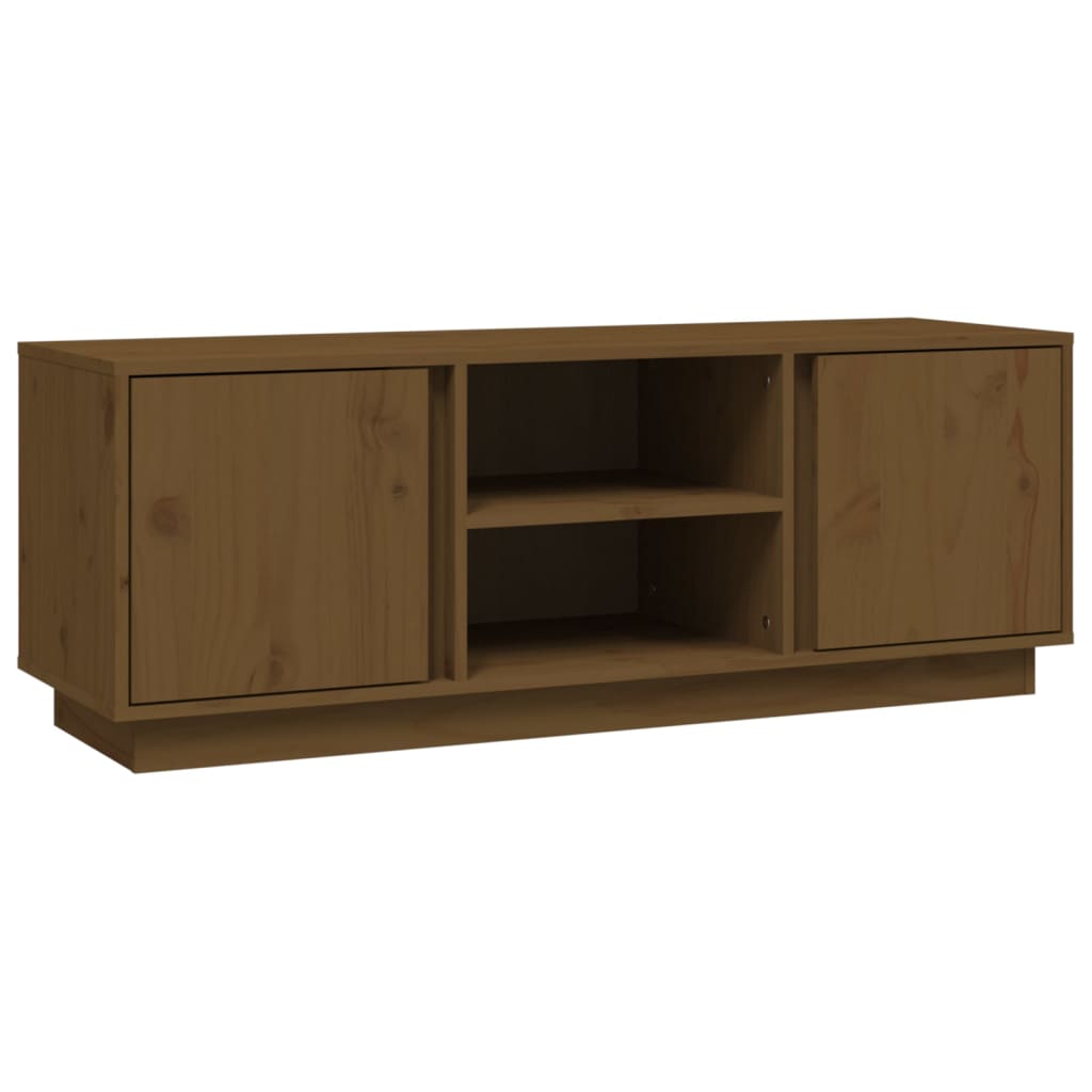 Honey Brown TV Cabinet 110x35x40.5 cm Solid Pine Wood