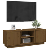 Meuble TV Marron miel 110x35x40,5 cm Bois de pin massif