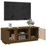 Honey Brown TV Cabinet 110x35x40.5 cm Solid Pine Wood