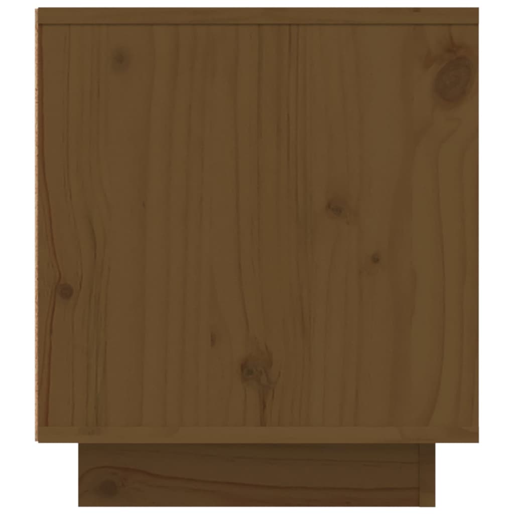 Meuble TV Marron miel 110x35x40,5 cm Bois de pin massif