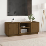 Honey Brown TV Cabinet 110x35x40.5 cm Solid Pine Wood