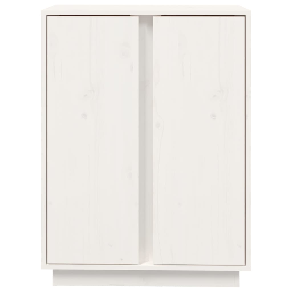 Buffet Blanc 60x35x80 cm Bois massif de pin