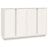 Buffet Blanc 120x35x80 cm Bois massif de pin