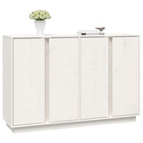 Buffet Blanc 120x35x80 cm Bois massif de pin