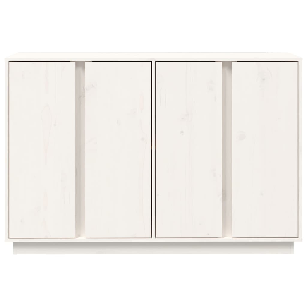 Buffet Blanc 120x35x80 cm Bois massif de pin