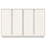 Buffet Blanc 120x35x80 cm Bois massif de pin