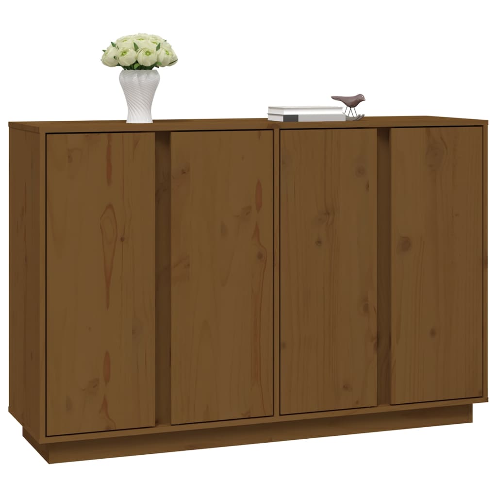 Buffet Marron miel 120x35x80 cm Bois massif de pin