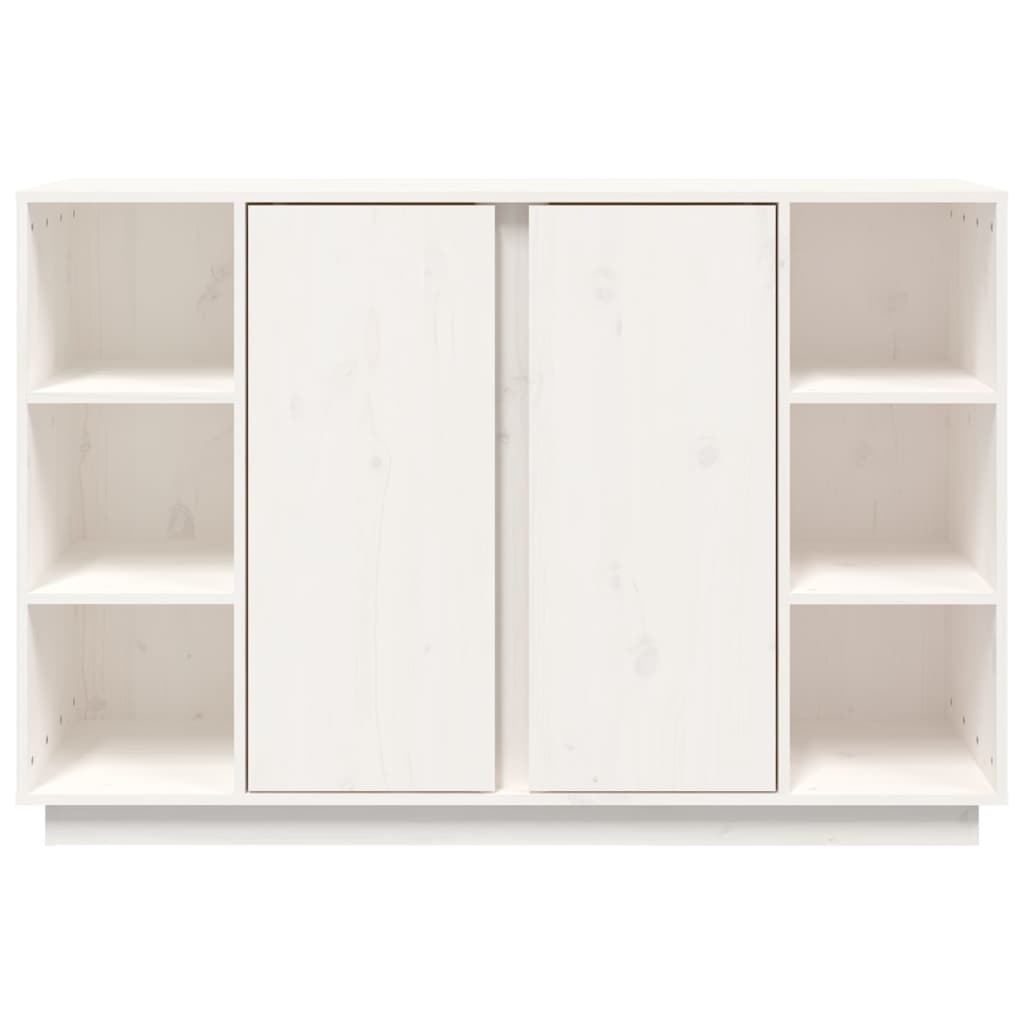 Buffet Blanc 120x35x80 cm Bois massif de pin