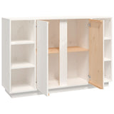 Buffet Blanc 120x35x80 cm Bois massif de pin