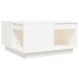 Coffee table White 60x61x32.5 cm Solid pine wood