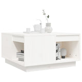 Coffee table White 60x61x32.5 cm Solid pine wood