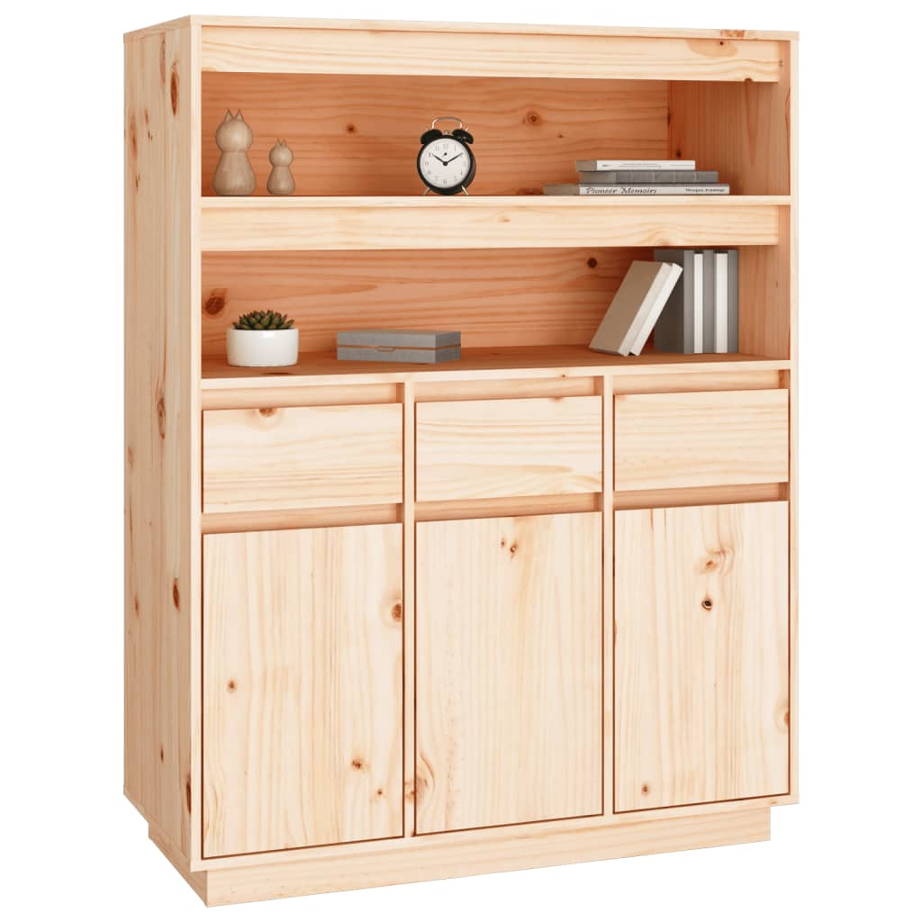 Buffet haut 89x40x116,5 cm Bois massif de pin