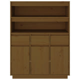 Buffet haut Marron miel 89x40x116,5 cm Bois massif de pin