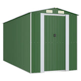 Green garden shed 192x440x223 cm Galvanized steel