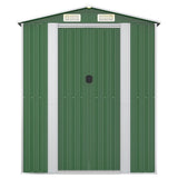 Green garden shed 192x440x223 cm Galvanized steel