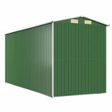 Green garden shed 192x440x223 cm Galvanized steel