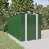 Green garden shed 192x440x223 cm Galvanized steel