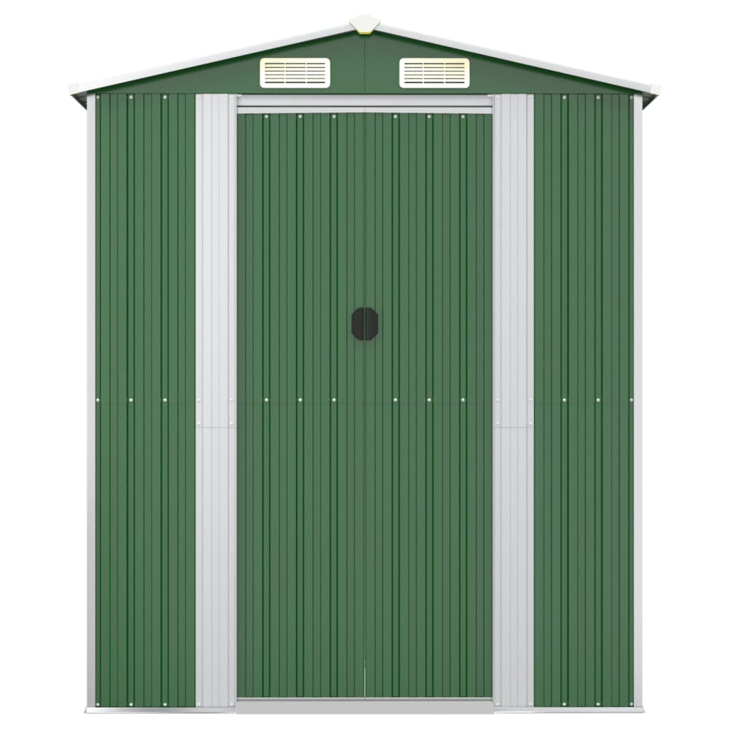 Green garden shed 192x772x223 cm Galvanized steel