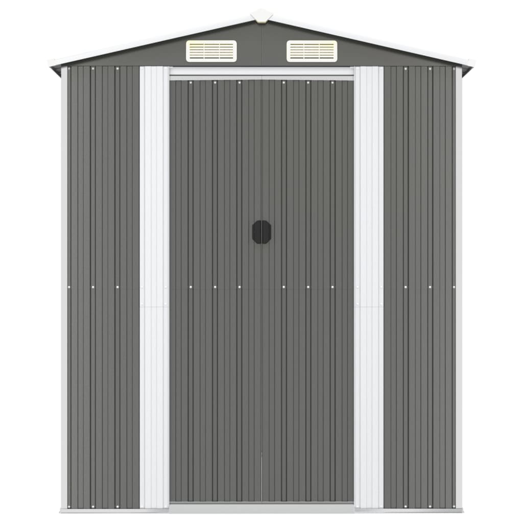 Abri de jardin Gris clair 192x357x223 cm Acier galvanisé