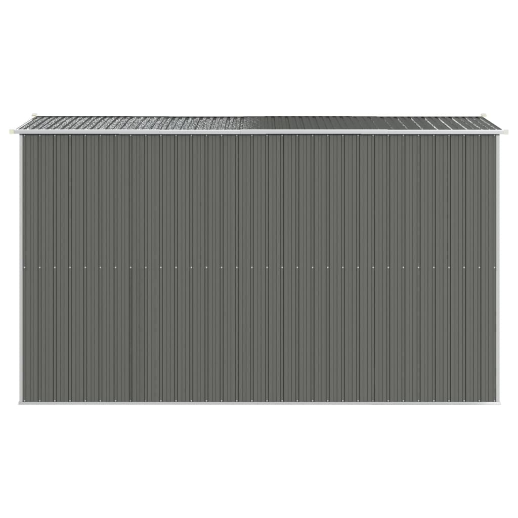 Abri de jardin Gris clair 192x357x223 cm Acier galvanisé