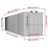 Gartenhaus Anthrazit 192x855x223 cm Verzinkter Stahl