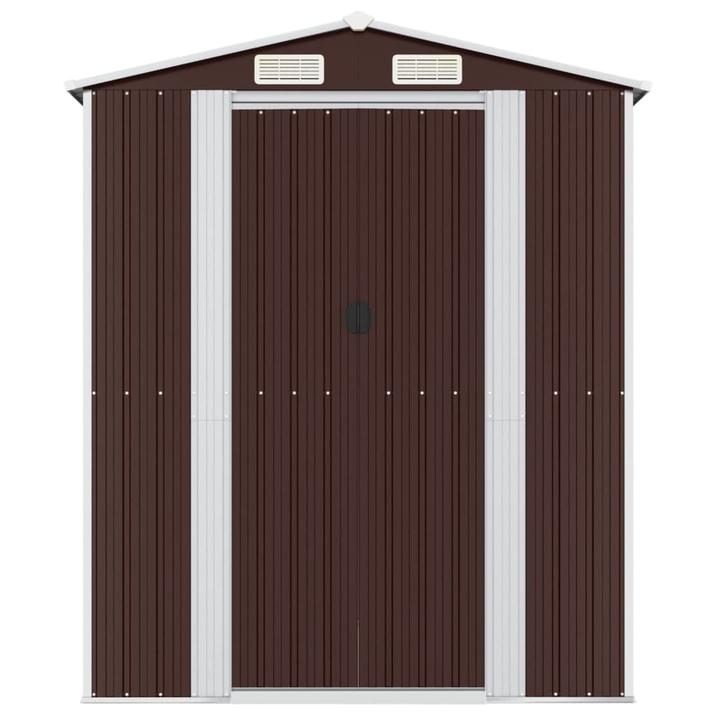 Abri de jardin Marron foncé 192x191x223 cm Acier galvanisé