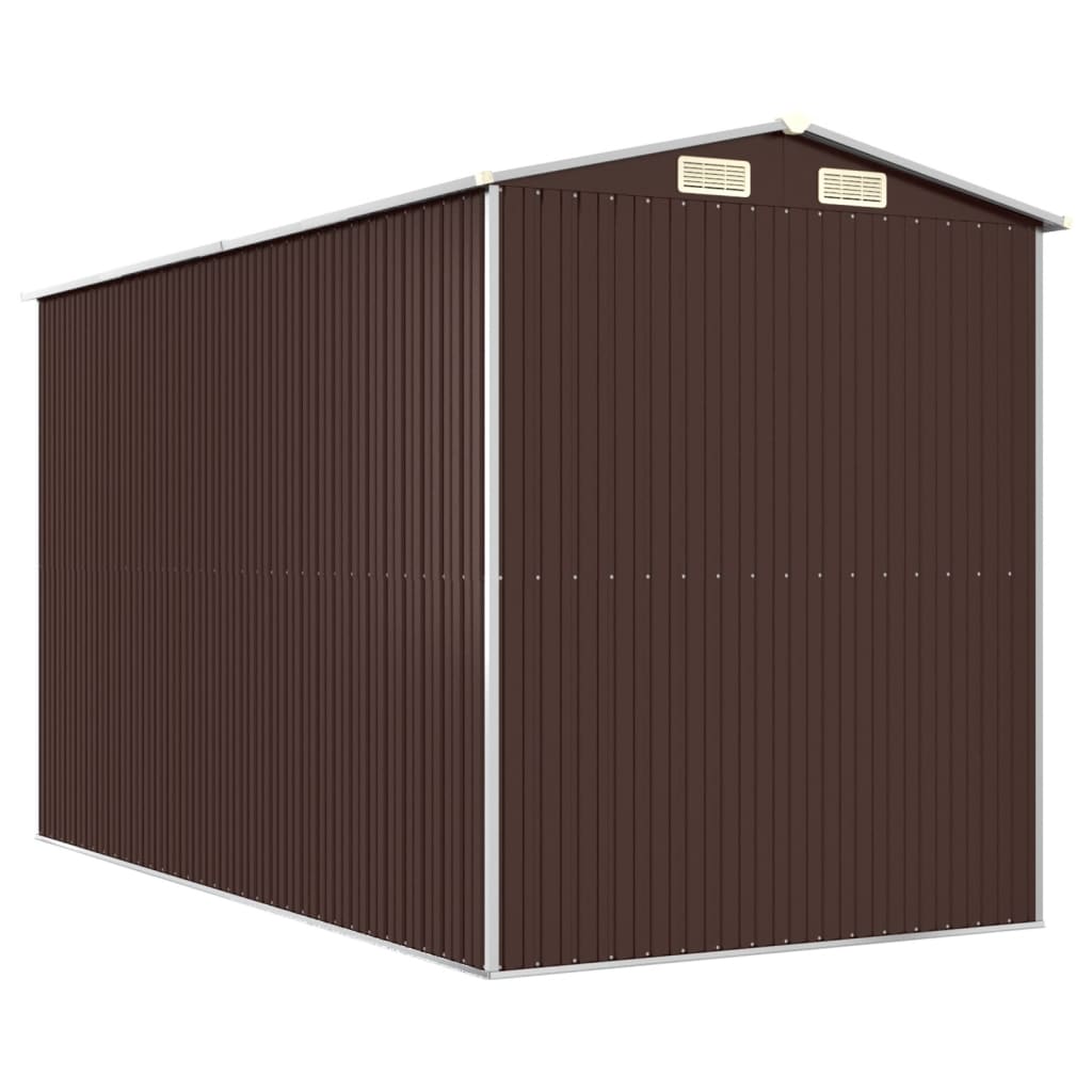 Abri de jardin Marron foncé 192x357x223 cm Acier galvanisé