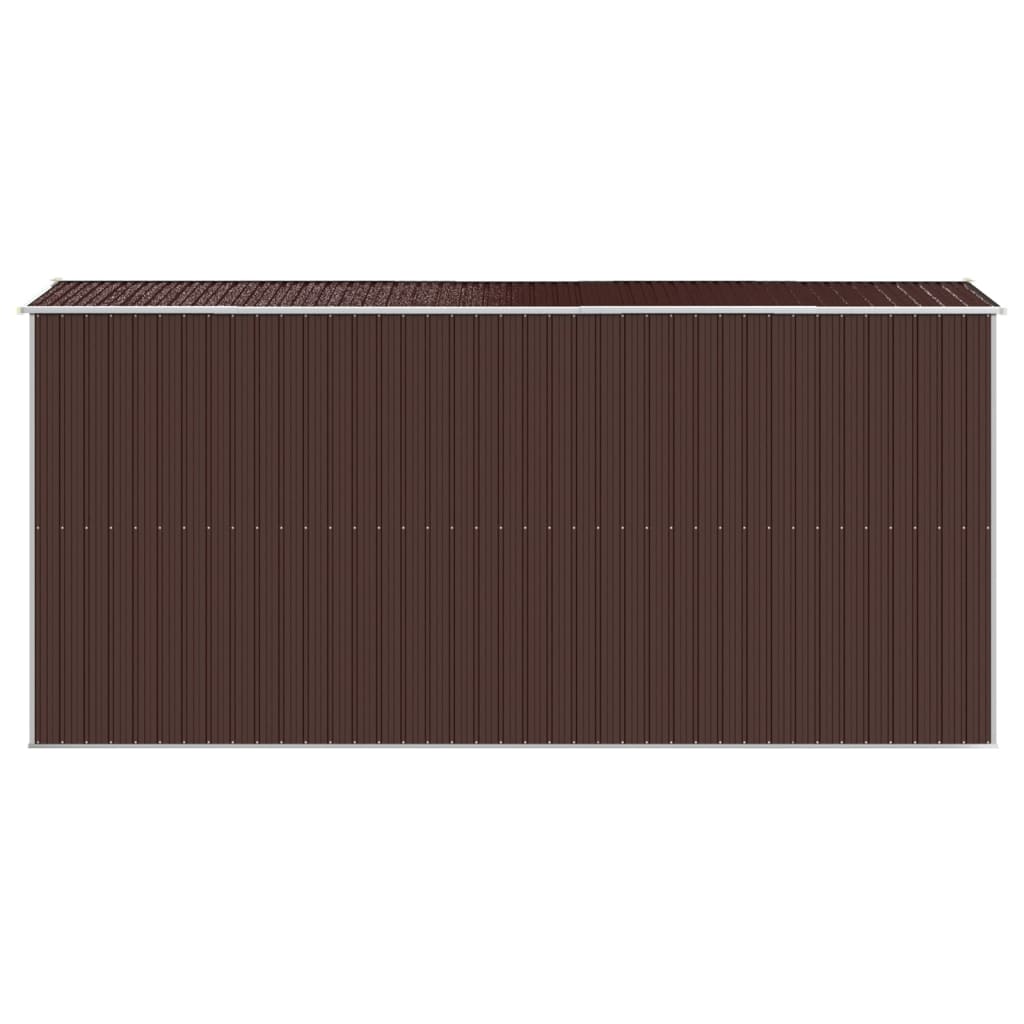 Abri de jardin Marron foncé 192x440x223 cm Acier galvanisé