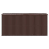 Abri de jardin Marron foncé 192x440x223 cm Acier galvanisé