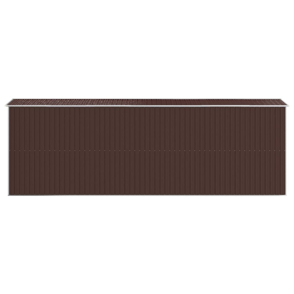 Abri de jardin Marron foncé 192x606x223 cm Acier galvanisé