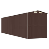 Abri de jardin Marron foncé 192x772x223 cm Acier galvanisé